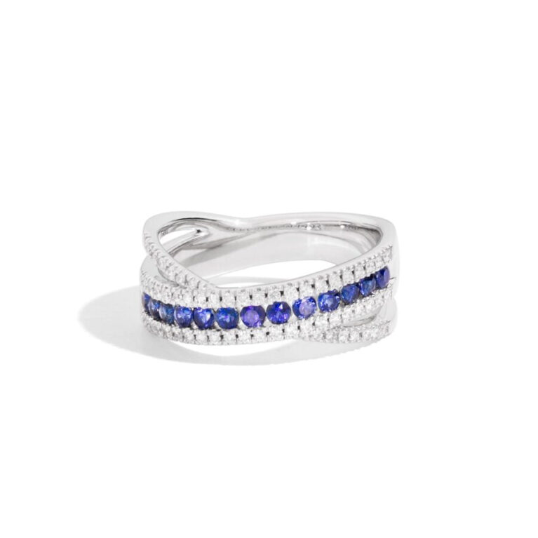Anello Fascia Zaffiri Recarlo R10FM001-ZB-13